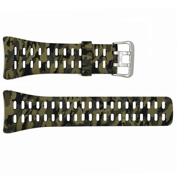 Ремінець для годинника Skmei 1655 Camo Green-Black силіконовий камуфляжний