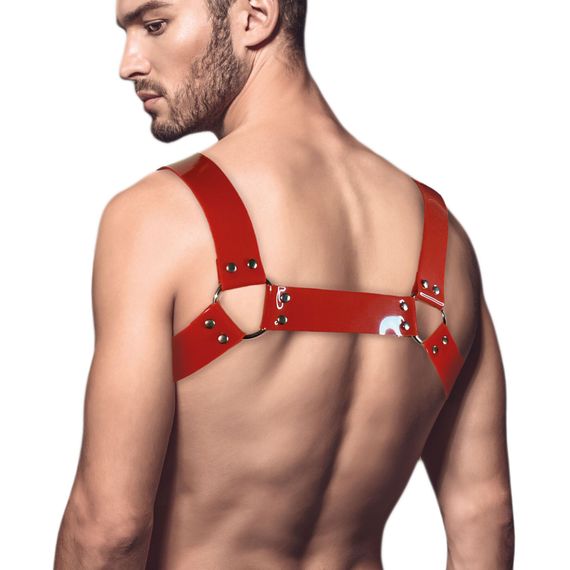 Мужская портупея на грудь Feral Feelings - Bulldog Harness Red | Зображення 1