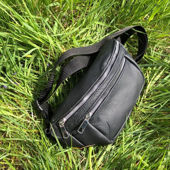 Бананка з відділеннями, Зручна чоловіча шкіряна бананка для міських прогулянок JM-56 | Зображення 8