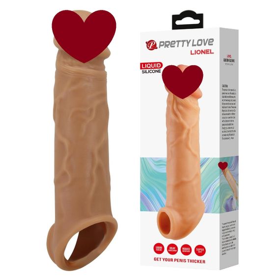 Насадка на пеніс PRETTY LOVE Lionel, Liquid silicone, GET YOUR PENIS THICKER, TPR Sex Aura