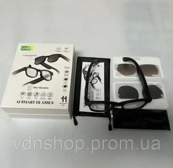 Розумні фотохромні окуляри з камерою 8MP, відеозаписом та вбудованим чатом GPT AI Smart Glasses AIMB-G1 | Зображення 6
