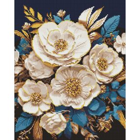 Алмазна мозаїка "Біла симфонія" AMO7996 з АВ стразами 40х50 см