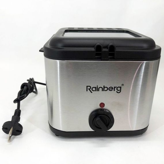 Фритюрница для дома Rainberg RB-2219 с терморегулятором и съемной чашей электрофритюрница мини фритюрница RI-86 | Зображення 3