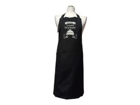 Фартух чоловічий для готування з вишивкою ONESIZE чорний з написом ukr 00290-3