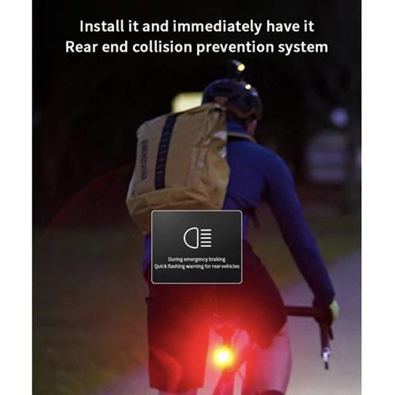 Велосипедний ліхтар задній габаритний FY-328S, 4LED, з автоматичною системою START/STOP | Зображення 6