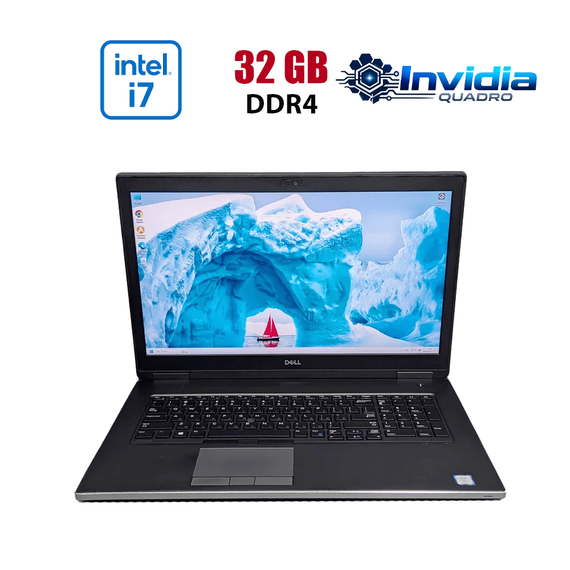 Мобильная рабочая станция Dell Precision 7740 / 17.3" (1920x1080) IPS / Intel Core i7-9850H (6 (12) ядра по 2.6 - 4.6 GHz) / 32 GB DDR4 / 512 GB SSD / nVidia Quadro RTX 3000, 6 GB GDDR6, 192-bit / WebCam б/у