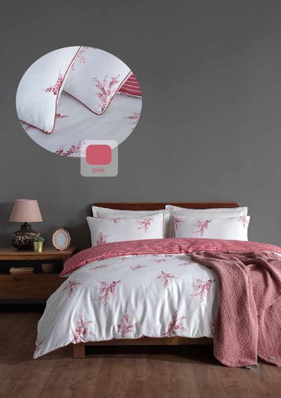 Постельное белье Turkiz Ranforse 200 х 220 см Meltem Pink