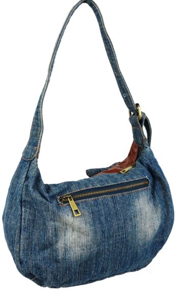 Жіноча джинсова сумка  Fashion jeans bag синя | Зображення 4