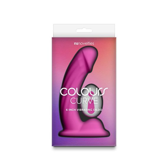 Дилдо з вібрацією NS Novelties Colours - Curve - Vibrating - 6" Dildo - Pink Sex Aura | Зображення 2