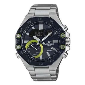 Стильні сталеві наручний годинник Casio оригінал Японія Edifice ECB-10DB-1AEF зі сталевим браслетом