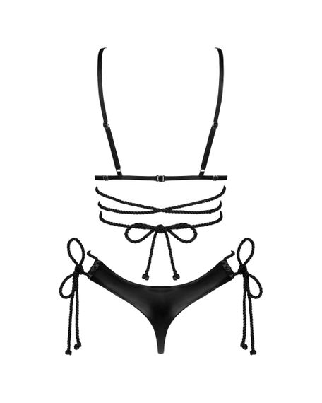 Комплект Obsessive Cordellis set otwarty Чорний S/M/L | Зображення 4