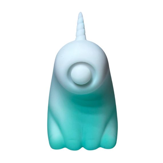 Стимулятор клитора с пульсацией UNIVIBE Единорог, 5 режимов, градиент бело-зелёный Sex Aura | Зображення 3