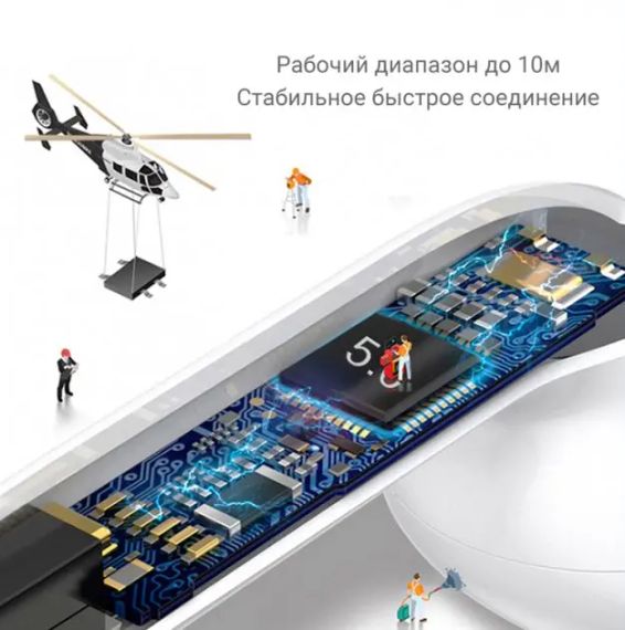 Бездротові сенсорні навушники i12 TWS | Зображення 4