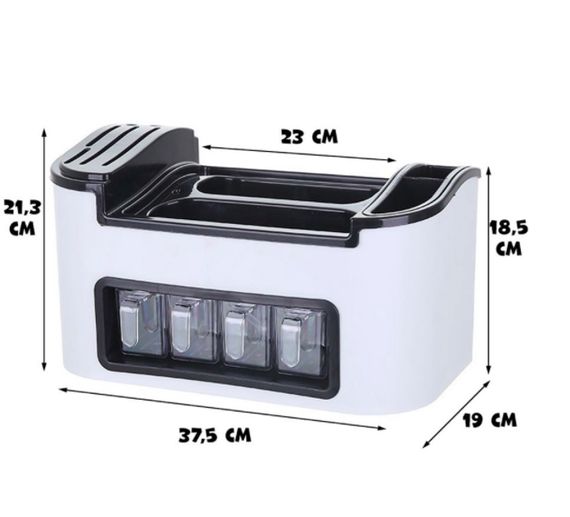 Кухонний органайзер для приборів і спецій з 4 відділеннями Clean Kitchen Necessities BOS(41467-ST-667_552) | Зображення 4