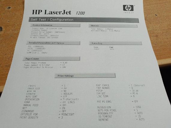 Принтер HP LaserJet 1200 / лазерная монохромная печать / 1200x1200 dpi / А4 / 14 стр./мин. / USB 2.0, LPT б/у | Зображення 3