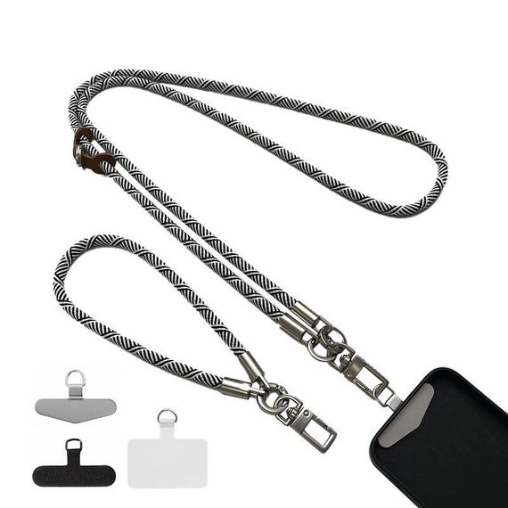 Набір шнурків 120см + 35см Black / White Pattern