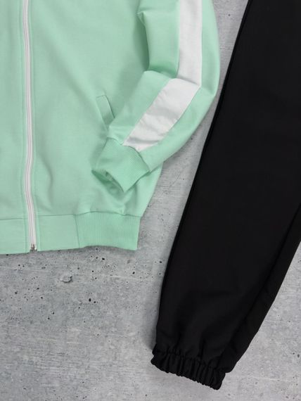 Костюм Puma лампас мятна кофта чорні штани + 2 пары носков в подарок | Зображення 1