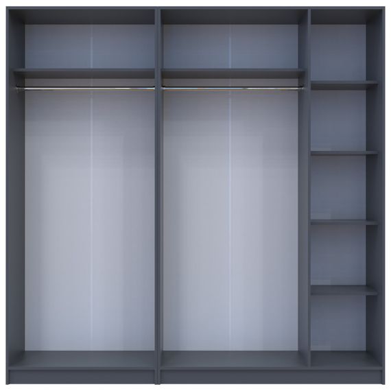Комплект шкафов для одежды Doros Промо (2 шт.) 225х48х204 см Графит (DRS-011213) | Зображення 3