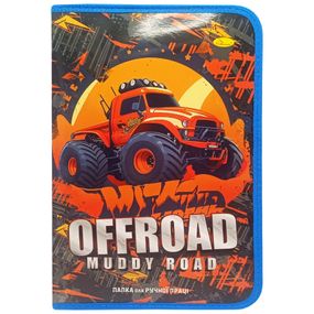 Папка для ручної праці на блискавці А4 "Offroad muddy road" АП-1002-8