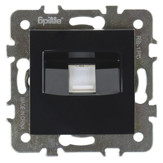 Розетка компьютерная черная RB-1PC