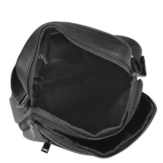 Мужская кожаная сумка Tiding Bag 412072 Черная | Зображення 9