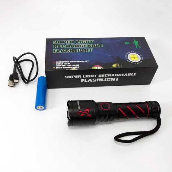 Пилозахищений ліхтар, Потужний ліхтарик для дому із зарядкою, Надпотужний ліхтар лід FQ-51 | Зображення 8