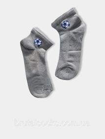 Шкарпетки короткі для хлопчика сіточка з малюнком м'яча Twinsocks Сірий, 22-24