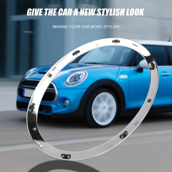 Накладка на фару для MINI Cooper F55 F56 F57 2014–2021, сріблясті, рамка 2 шт 51137300631 51137300632 51712355791 51712355798 | Зображення 4