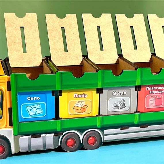 Настольная развивающая игра "Сортировка мусора: мусоровоз" Ubumblebees (ПСФ129) PSF129 комодик | Зображення 6