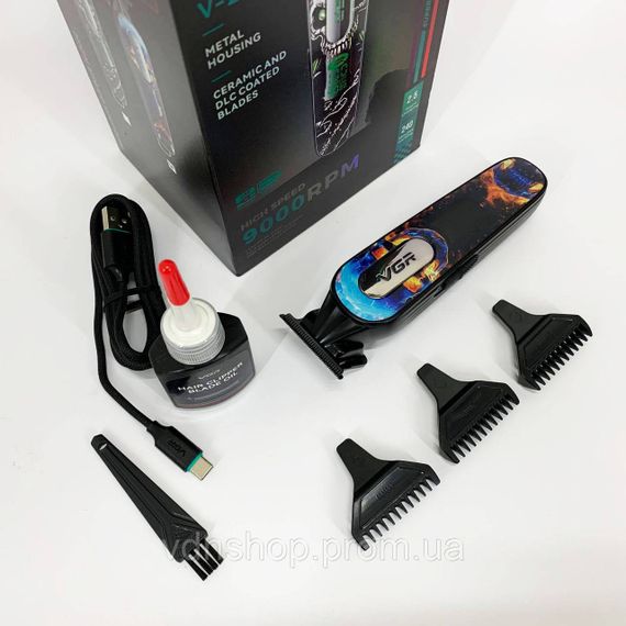 Беспроводные машинки для стрижки легкие VGR V-260 RED, Машинка для стрижки на аккумуляторе UQ-15 | Зображення 6