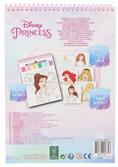 Водна розмальовка Disney 24 аркуші Princess | Зображення 3