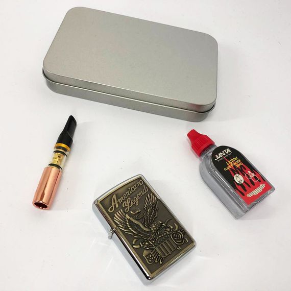 Ветрозащитная зажигалка N6, Зажигалка в подарочном футляре, Зажигалки подарки JX-173 для мужчин | Зображення 8