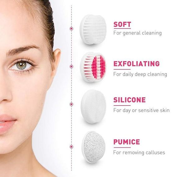 Електрична щітка для чищення обличчя дорожнього розміру Догляд за шкірою (фіолет.) | Зображення 3