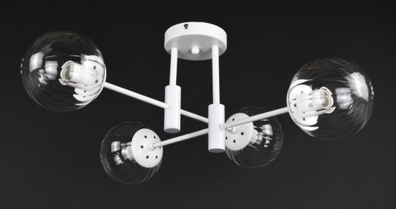 Люстра стельова на 4 лампочки 27760 Білий 26х65х65 см.