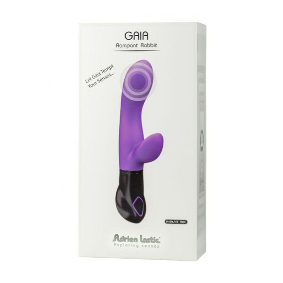 Вибратор-кролик Adrien Lastic Gaia, на батарейках, 8 режимов работы sexstyle | Зображення 1