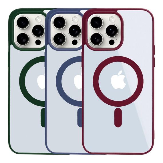 Чохол TPU Color with Magsafe для iPhone 14 Pro Колір 07, Bordo