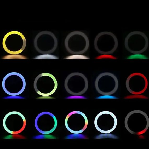 Кільцева лампа RGB 26 см з тримачем для телефону XPRO MJ45 (234565637_765) | Зображення 8