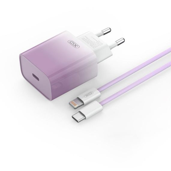 Мережевий зарядний пристрій XO CE18 1Type-C PD/QC 30 W Type-C to Lightning | Зображення 3