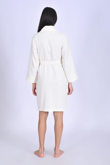 Женский вафельный халат Nusa 4271 кремовый M | Зображення 2