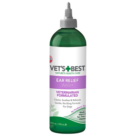 Очищувач для вух собак Vet's Best Ear Relief Wash, 473 мл