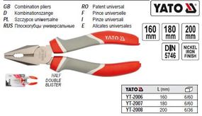 Плоскогубцы YATO плоскогубци универсальни l=160 мм YT-2006