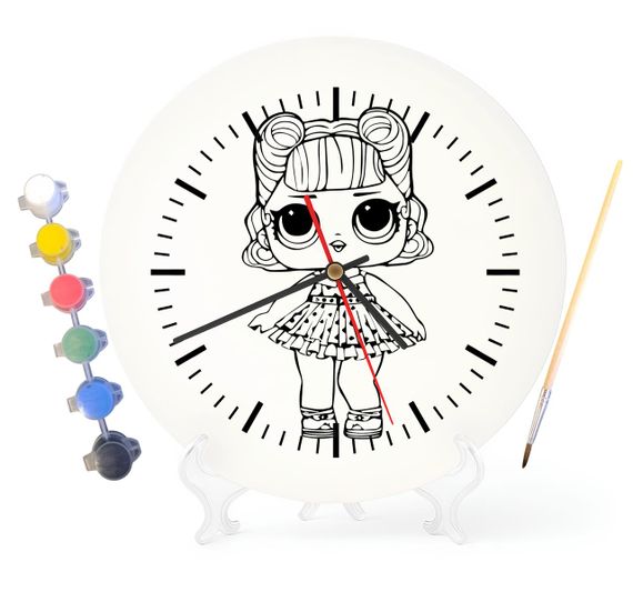 Детский набор для творчества часы раскраска Детская кукла 30 см (Г0196)