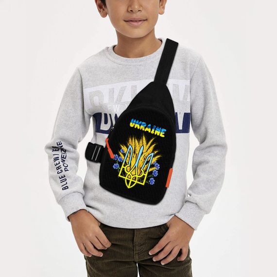 Сумка через плечо детская Трезубец Украина 29х17 см сумка слинг для мальчика (02228)