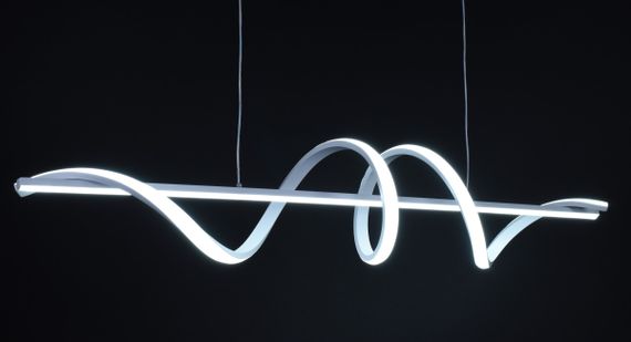 Люстра світлодіодна підвісна LED світильник для квартири на стелю лед 27337 Білий 30-100х20х100 см. | Зображення 8