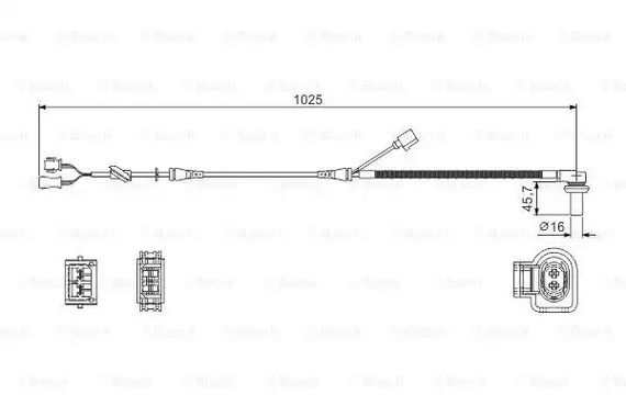 Датчик ABS VW (SVW), SKODA SUPERB, AUDI A4, BOSCH (0986594002) | Зображення 4
