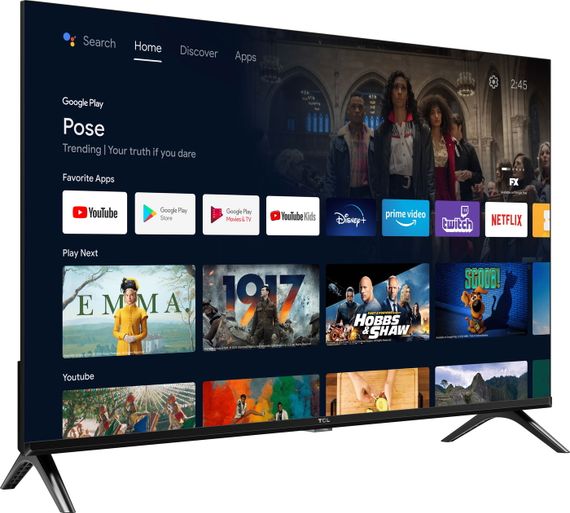 Телевізор 32&quot; TCL LED FHD 60Hz Smart Android TV Black 32L5A | Зображення 3