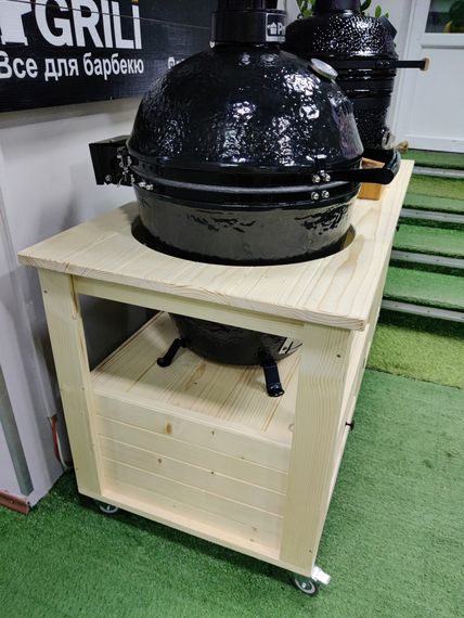 Стіл для гриля Primo, Big Green Egg, Kamado Joe дерев''яний з нішами GRILLI 009694 Код: 009694 | Зображення 1