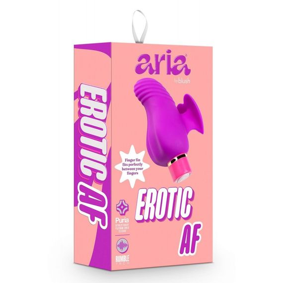 Вибратор на палец с рельефом Aria Blush, силиконовый, розовый sexstyle | Зображення 6