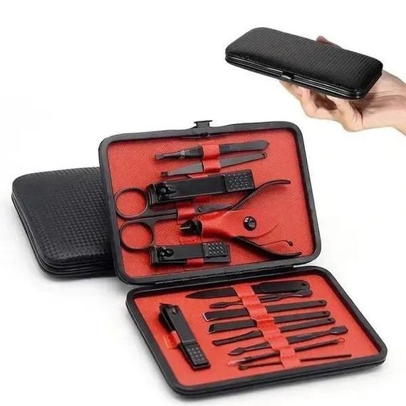 Манікюрний набір для догляду за нігтями, бровами та обличчям на BR-925 12 предметів | Зображення 3