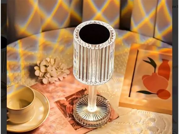 ОЧЕНКА! Декоративний LED світильник Crystal light, з пультом ДК/Акумуляторна лампа (Плохе паковання 3020) | Зображення 2